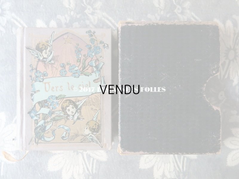 画像13: 1914年 アンティーク 本　天使&勿忘草のブーケ VERS LE CIEL