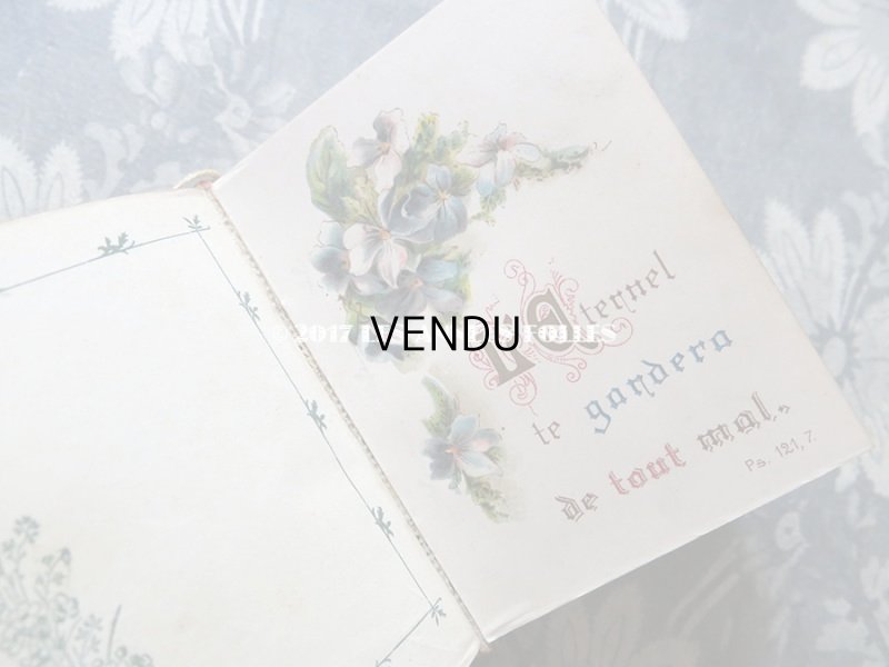 画像9: 1914年 アンティーク 本　天使&勿忘草のブーケ VERS LE CIEL