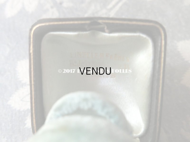 画像8: アンティーク 本革 ジュエリーボックス  ボルドー&ブルー