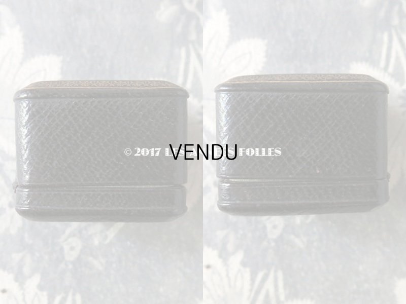 画像5: アンティーク 本革 ジュエリーボックス  ボルドー&ブルー