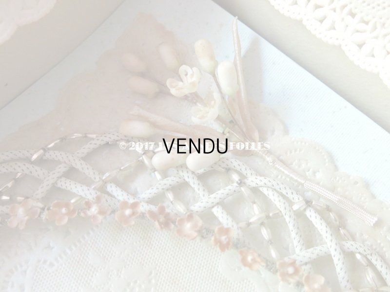 画像5: 未使用 1920年代 箱入り アンティーク 薔薇のワックスフラワーのヘッドリース & ブローチ2点のセット ウェディング 結婚式 ティアラ 20