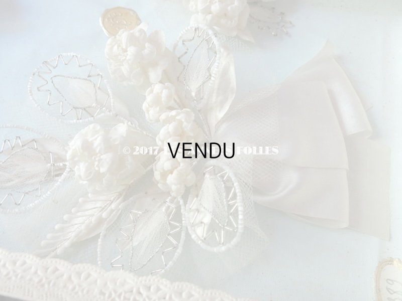 画像11: 未使用 1920年代 箱入り アンティーク 薔薇のワックスフラワーのヘッドリース  ウェディング 結婚式 ティアラ