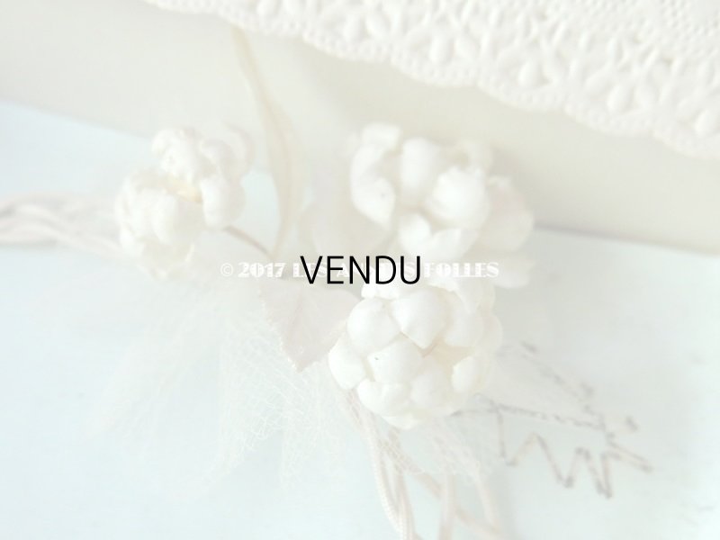 画像6: 未使用 1920年代 箱入り アンティーク 薔薇のワックスフラワーのヘッドリース  ウェディング 結婚式 ティアラ