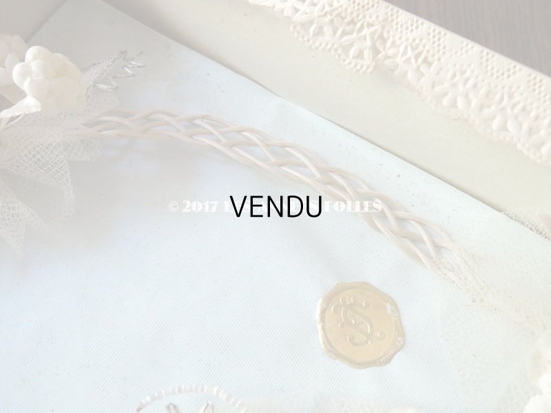 画像4: 未使用 1920年代 箱入り アンティーク 薔薇のワックスフラワーのヘッドリース  ウェディング 結婚式 ティアラ