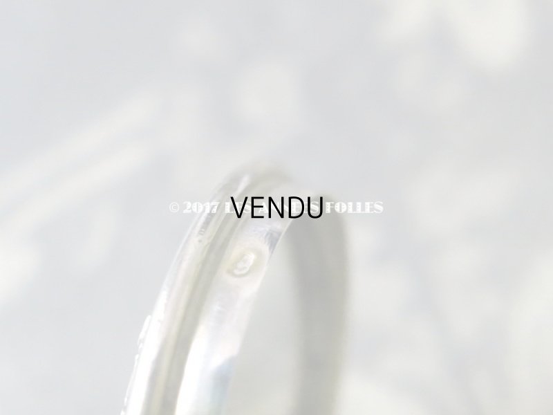 画像6: アンティーク シルバー製 パウダーケース リボンと薔薇のガーランド モノグラム