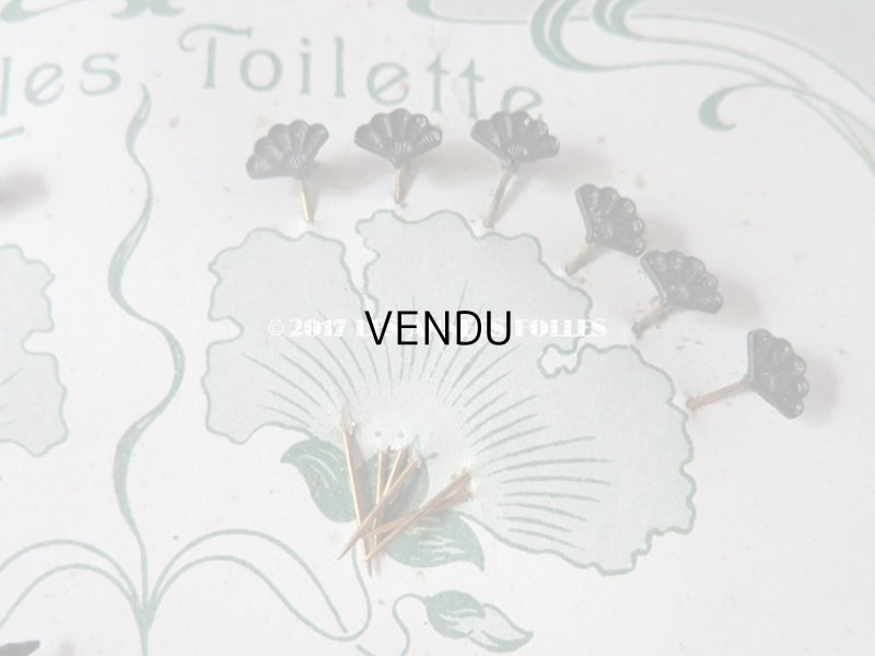 画像6: 1900年代 アンティーク エパングル 48ピース フレンチジェット＆クリスタル EPINGLES TOILETTE