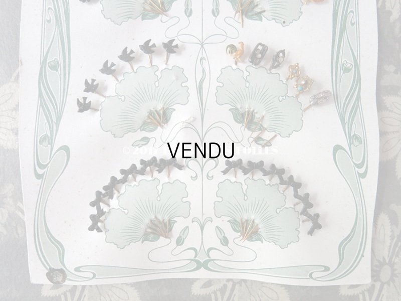 画像4: 1900年代 アンティーク エパングル 48ピース フレンチジェット＆クリスタル EPINGLES TOILETTE