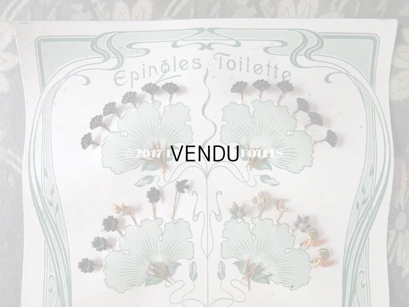 画像3: 1900年代 アンティーク エパングル 48ピース フレンチジェット＆クリスタル EPINGLES TOILETTE