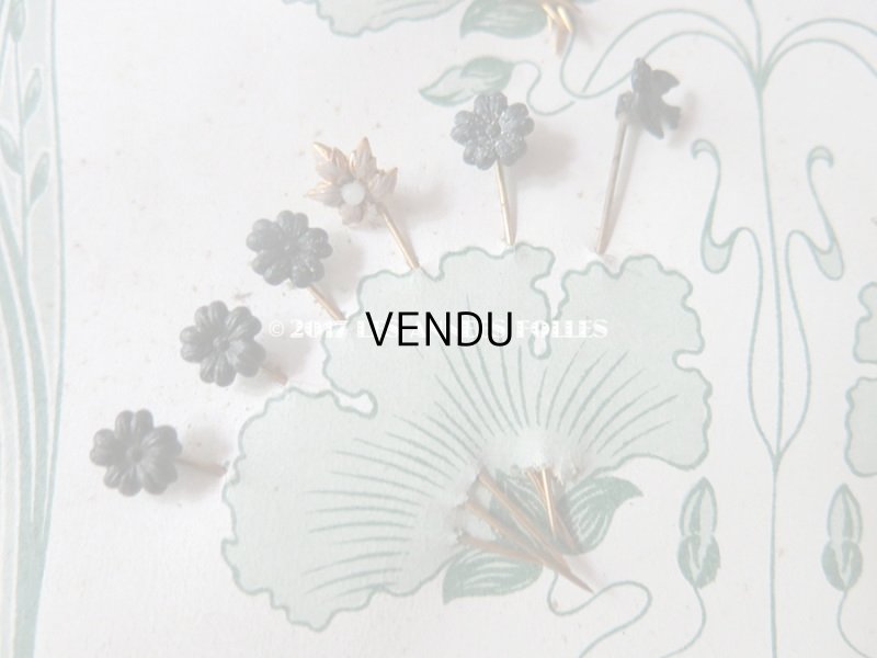 画像7: 1900年代 アンティーク エパングル 48ピース フレンチジェット＆クリスタル EPINGLES TOILETTE