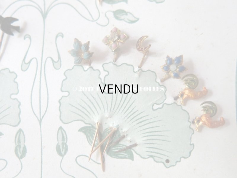 画像8: 1900年代 アンティーク エパングル 48ピース フレンチジェット＆クリスタル EPINGLES TOILETTE