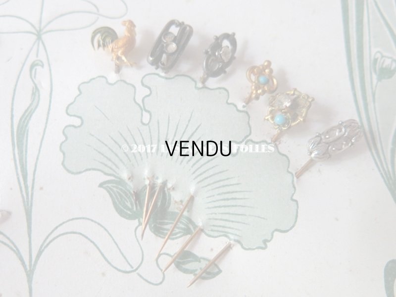 画像10: 1900年代 アンティーク エパングル 48ピース フレンチジェット＆クリスタル EPINGLES TOILETTE