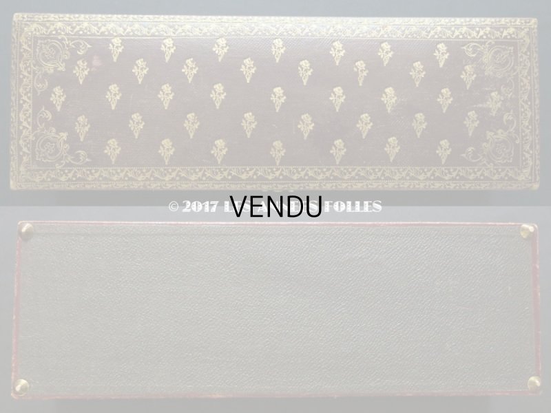 画像3: 19世紀 アンティーク 本革 天使＆薔薇模様 グローブボックス  