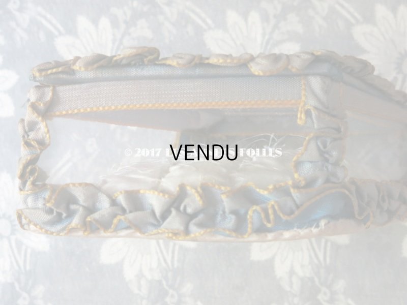 画像9: アンティーク ジュエリーボックス リボンワーク ライトグレーのクッション