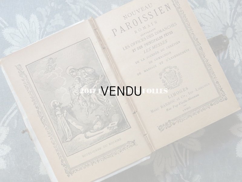 画像9: 1893年 アンティーク 薔薇のブーケ  ミサ典書 セルロイド製