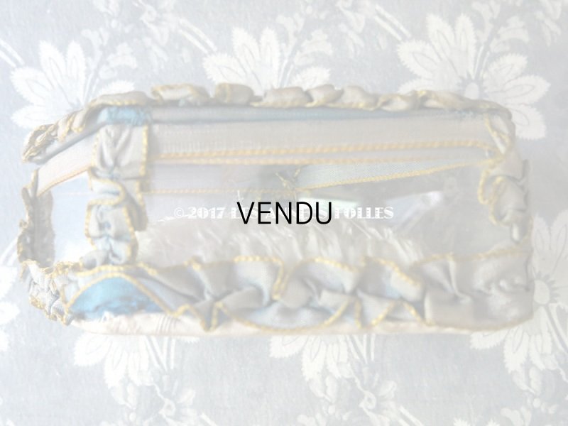 画像10: アンティーク ジュエリーボックス リボンワーク ライトグレーのクッション