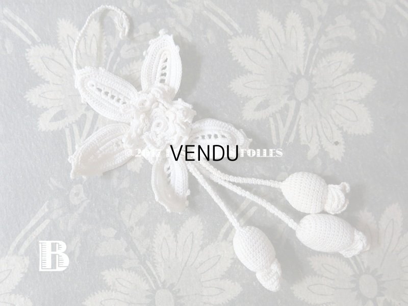 画像6: 1920年代 アンティーク クロシェ編み 花のモチーフ 