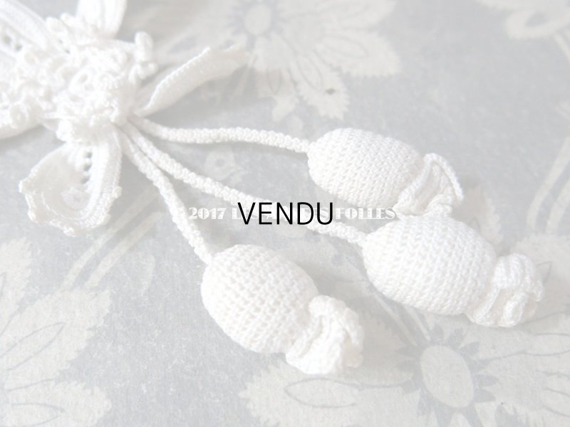 画像4: 1920年代 アンティーク クロシェ編み 花のモチーフ 