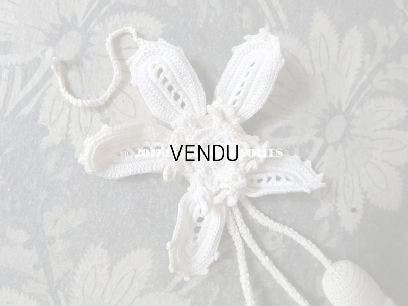 画像3: 1920年代 アンティーク クロシェ編み 花のモチーフ 