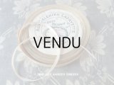 1900年代 アンティーク シルク製 リボン オフホワイト ストライプ柄 7.3m COMPTOIR DE RUBANS N 3/4 BLANC 1 - AUX GALERIES LAFAYETTE -