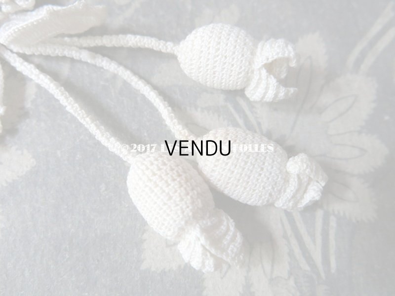 画像11: 1920年代 アンティーク クロシェ編み 花のモチーフ 