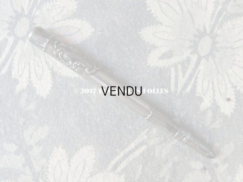 画像4: アンティーク 箱入り 帯用 シルバー製 クロシェ 編み針 ロカイユ装飾