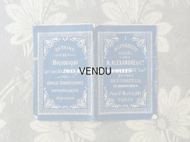 画像3: アンティーク とても小さな アルファベットの刺繍図案帳 ALPHABETS VARIES - N.ALEXANDRE&CIE -