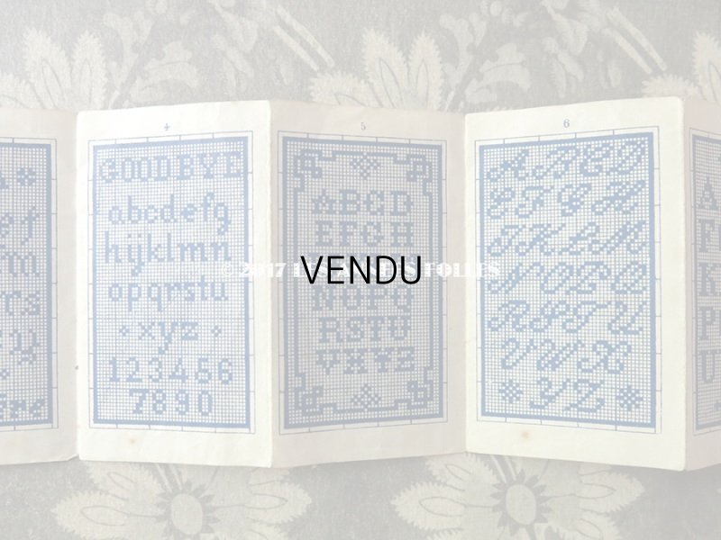 画像5: アンティーク とても小さな アルファベットの刺繍図案帳 ALPHABETS VARIES - N.ALEXANDRE&CIE -