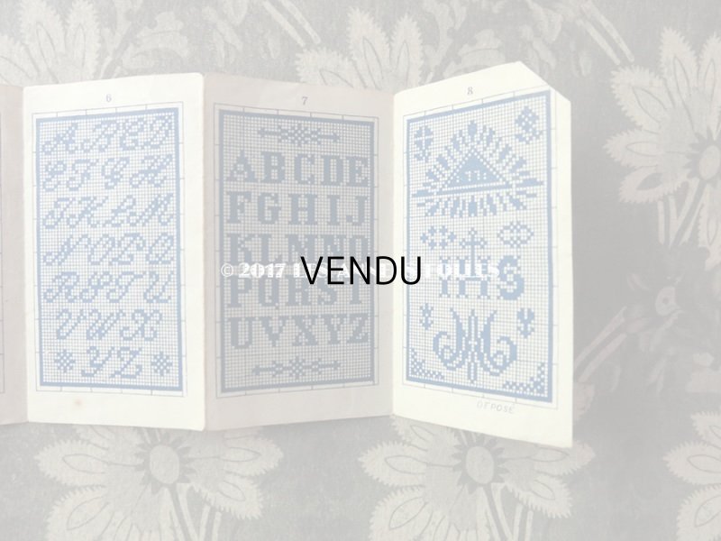 画像6: アンティーク とても小さな アルファベットの刺繍図案帳 ALPHABETS VARIES - N.ALEXANDRE&CIE -