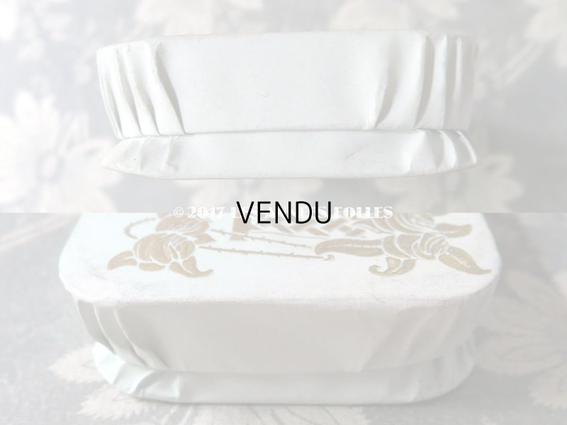 画像7: 1920年代 アンティーク ドラジェのお菓子箱 バテム BAPTEME 薔薇の花かごとリボンのガーランド