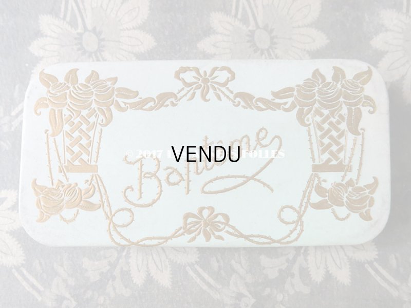 画像3: 1920年代 アンティーク ドラジェのお菓子箱 バテム BAPTEME 薔薇の花かごとリボンのガーランド