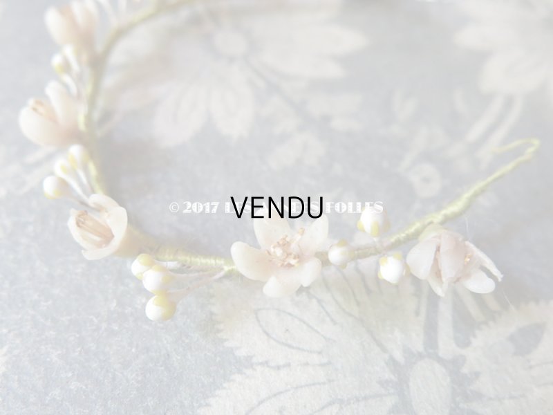 画像4: アンティーク ドール用 ワックスフラワーの小さなヘッドリース