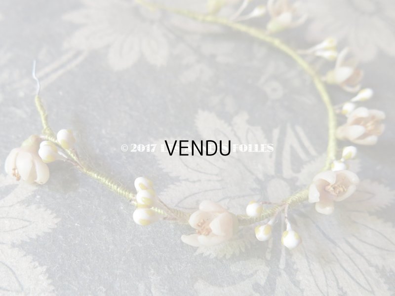 画像6: アンティーク ドール用 ワックスフラワーの小さなヘッドリース