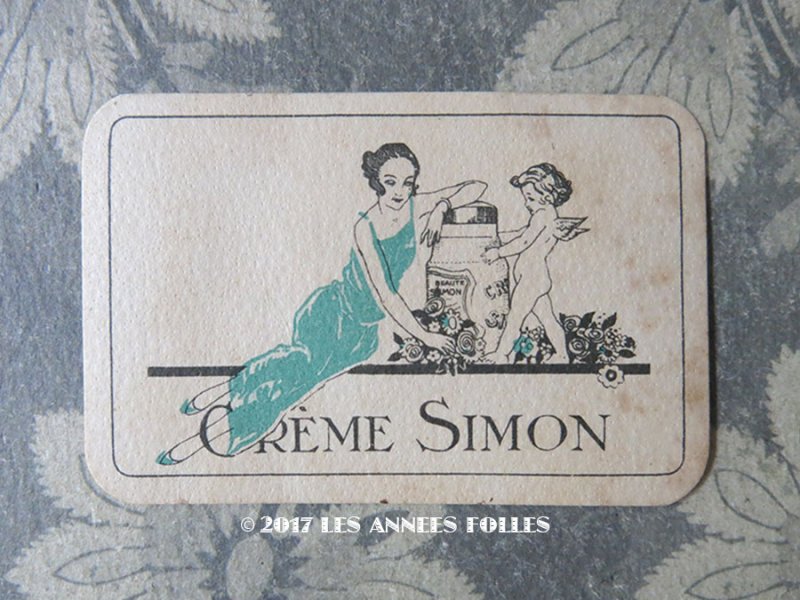 画像1: 1920年 アンティーク パフュームカード - CREME SIMON PARIS -