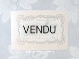 アンティーク パフュームラベル 白と紫の菫 MACE, PEDICURE MANICURE