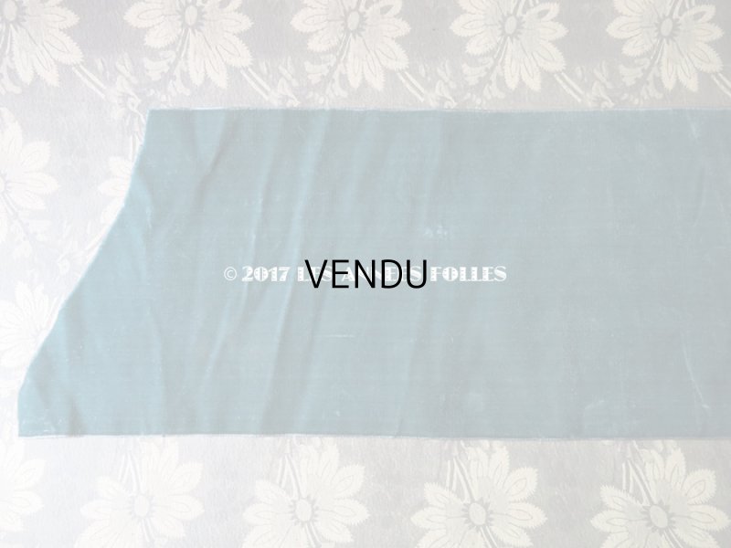 画像3: 19世紀末 アンティーク シルク製 幅広 ベルベットのリボン ブルーグリーン ダブルフェイス 1.9m 幅16cm