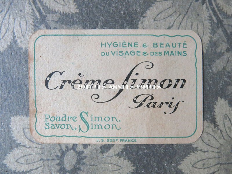 画像2: 1920年 アンティーク パフュームカード - CREME SIMON PARIS -