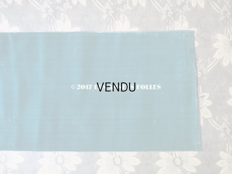 画像8: 19世紀末 アンティーク シルク製 幅広 ベルベットのリボン ブルーグリーン ダブルフェイス 1.9m 幅16cm