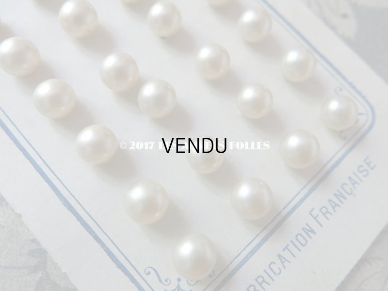 画像5: アンティーク マリアージュ用 パールボタン(球) 8mm オフホワイト 24ピース