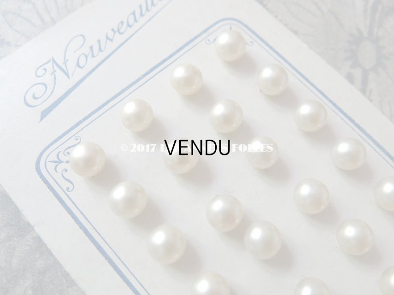 画像4: アンティーク マリアージュ用 パールボタン(球) 8mm オフホワイト 24ピース