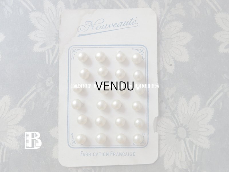 画像6: アンティーク マリアージュ用 パールボタン(球) 8mm オフホワイト 24ピース