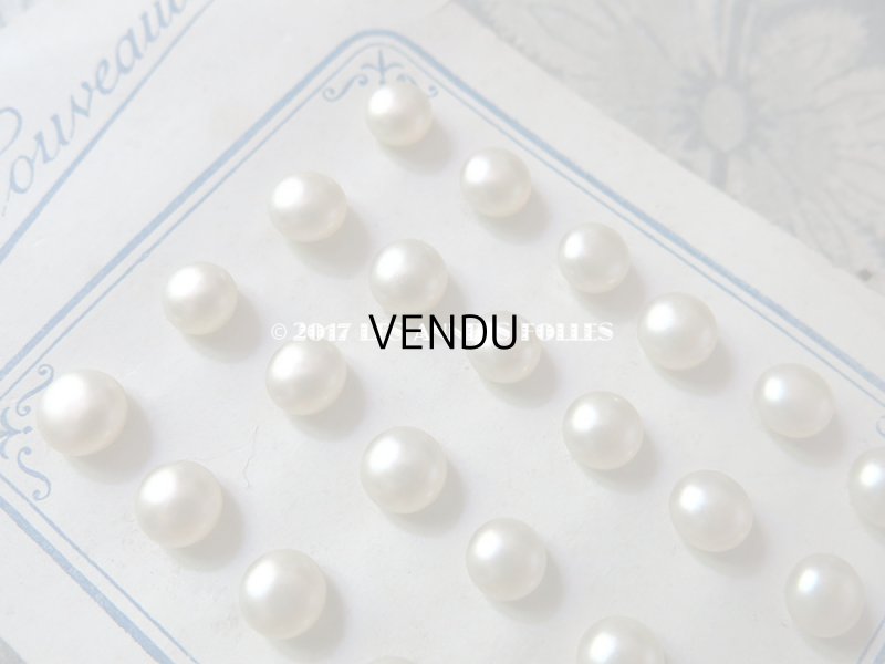 画像4: アンティーク マリアージュ用 パールボタン 8mm オフホワイト 24ピース