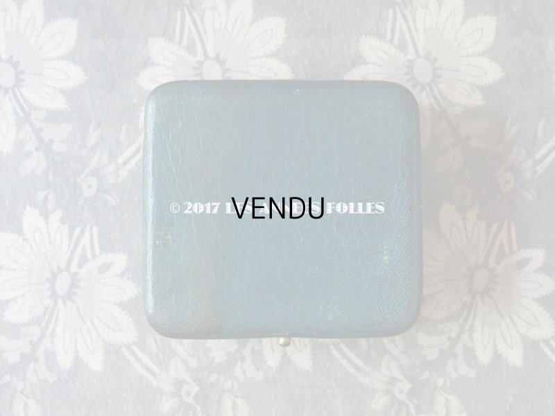 画像4: アンティーク 本革 ジュエリーボックス ブレスレット用 ブルーグリーン MABEL