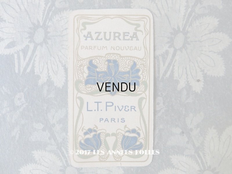 画像1: 1903年 アンティーク パフュームカード AZUREA - L.T.PIVER -