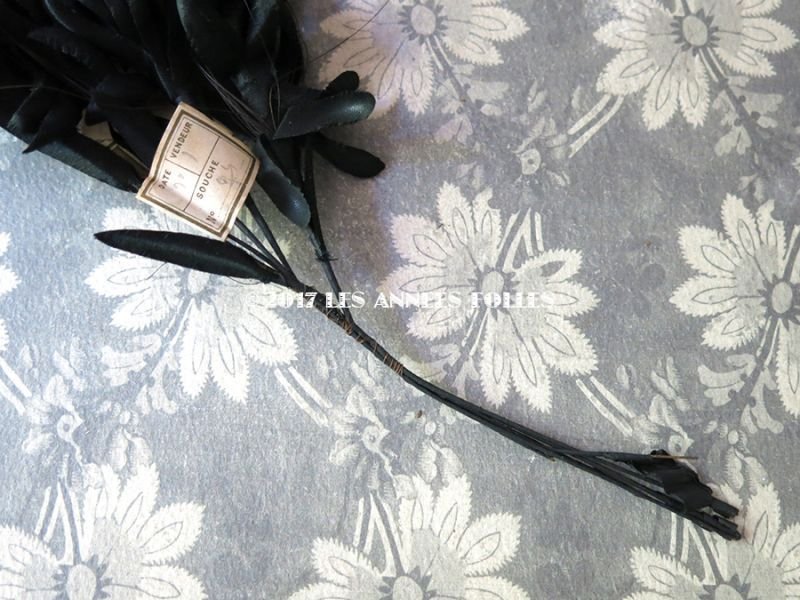 画像5: 19世紀末 アンティーク ボンマルシェ 帽子用 コサージュ 麦 黒 デッドストック ラベル付