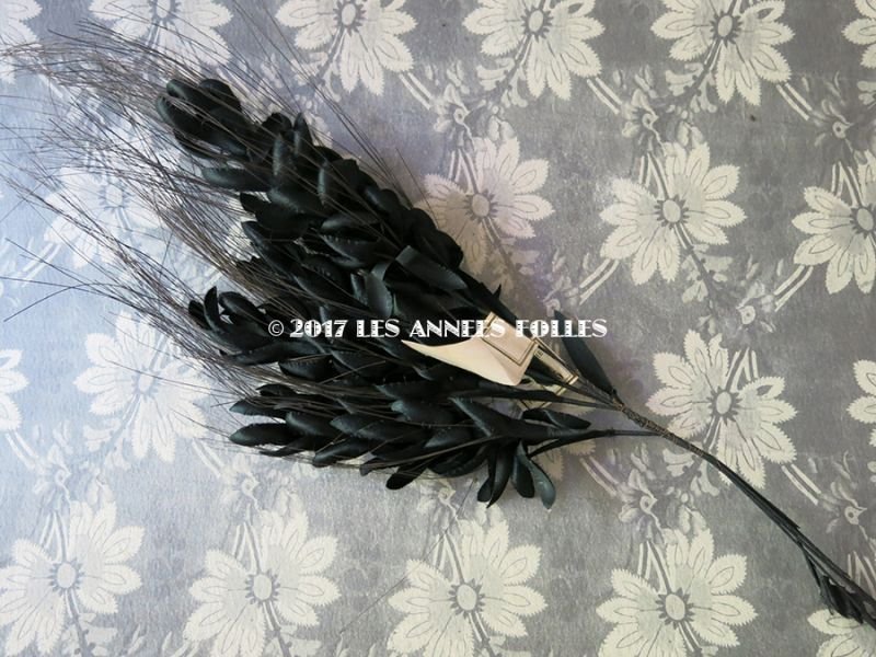 画像6: 19世紀末 アンティーク ボンマルシェ 帽子用 コサージュ 麦 黒 デッドストック ラベル付