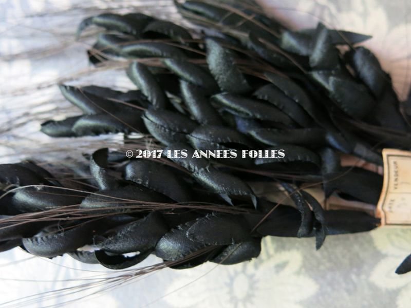 画像4: 19世紀末 アンティーク ボンマルシェ 帽子用 コサージュ 麦 黒 デッドストック ラベル付