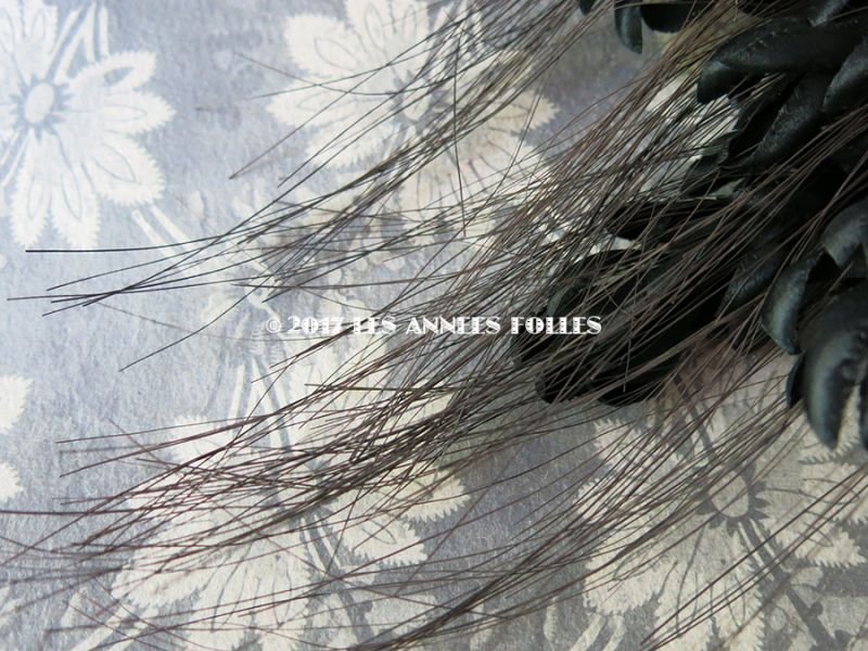 画像3: 19世紀末 アンティーク ボンマルシェ 帽子用 コサージュ 麦 黒 デッドストック ラベル付