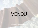 19世紀末 アンティーク シルク製 幅広 ベルベットのリボン チョコレートブラウン ダブルフェイス 3.6m　幅16cm