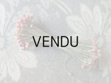 1900年代 アンティーク ペップ　ピンク＆グレー  コサージュ用 花芯 