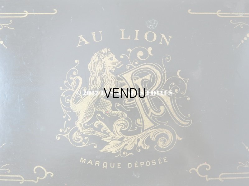 画像3: 19世紀 アンティーク ナポレオン3世 パピエマシェのボックス AU LION